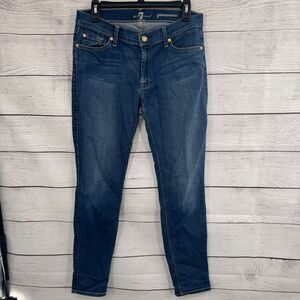 7 For All Mankind Gwenevere Skinny Jeans Medium Wash‎ Stretch Denim Size 29